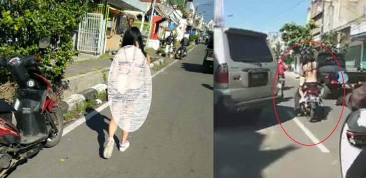 Heboh, Cewek Setengah Telanjang Jalan-jalan di Kota, Ada Videonya!