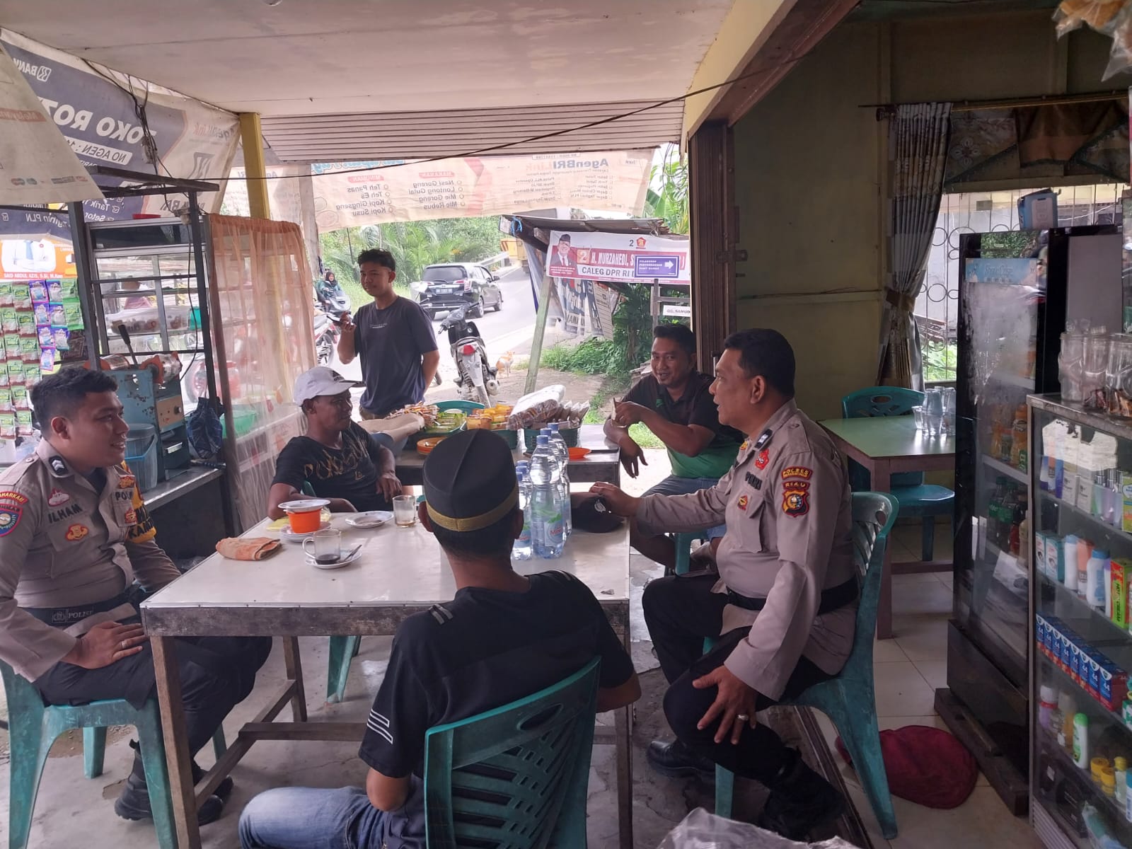 Aiptu Herry Pastikan Keamanan Tembilahan Hulu dan Cooling System Jelang Pemilu 2024