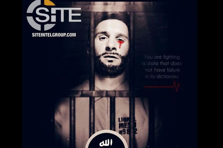 ISIS Pakai Foto Lionel Messi Menangis Darah untuk Ancam Piala Dunia
