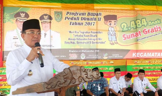 Bupati Hadiri Istighotsah Dalam Rangka Halal Bi Halal Dan Sunatan Massal 2017 Di Sungai Piring