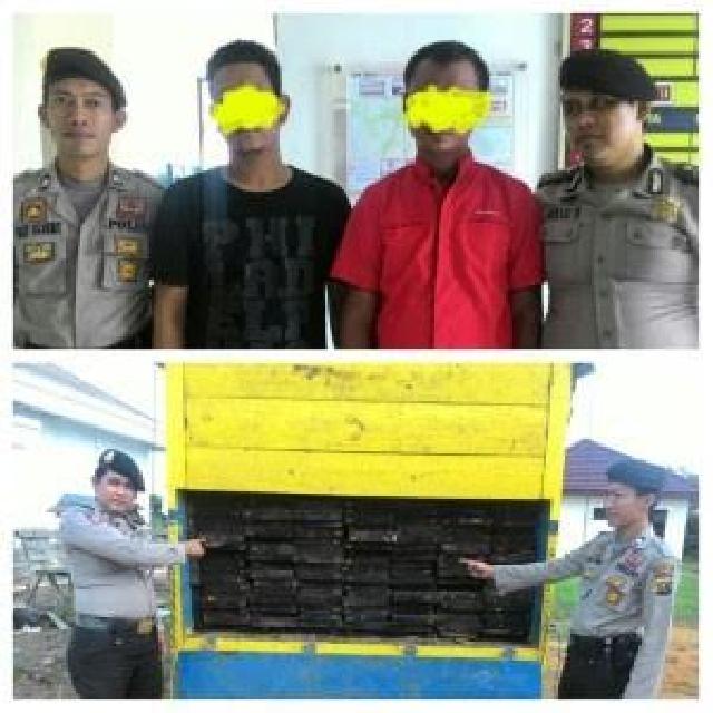 Polisi Amankan Truk Pengakut Kayu Olahan Tanpa Dokumen