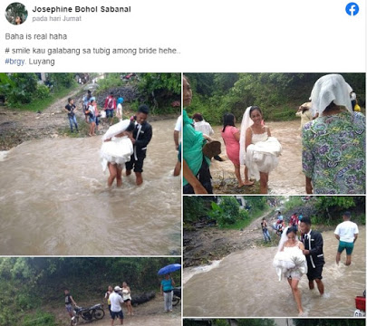 Calon Pengantin Hadapi Badai dan Banjir untuk Menikah
