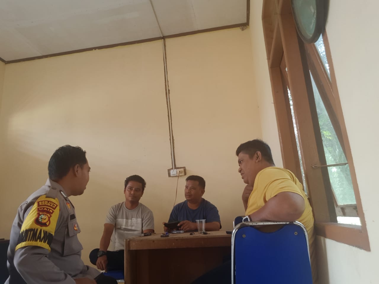 Kapolsek Tapung Hilir Agresif Berikan Imbauan Pemilu Damai