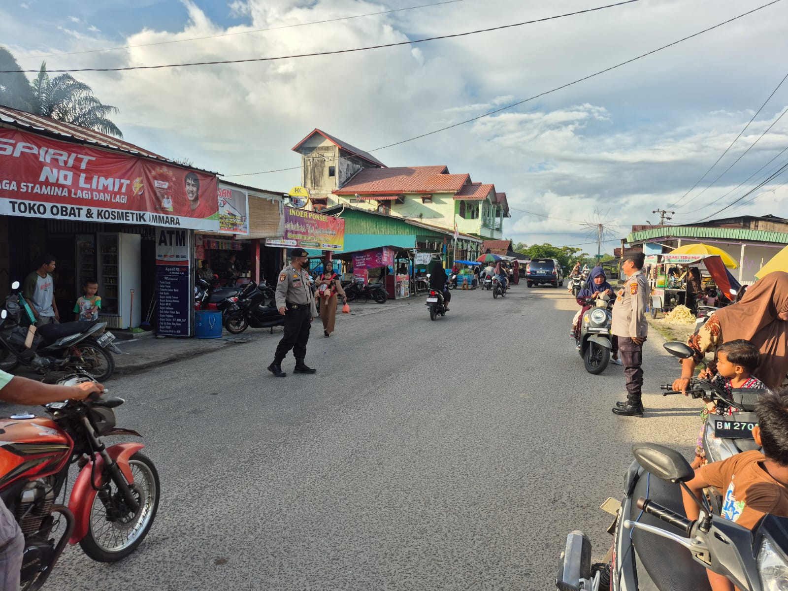 Cegah Kriminalitas, Polsek TPTM Lakukan Pengamanan di Pasar Ramadan