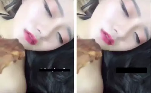 Dikerjai saat Tidur, Lihat Ada yang Keluar dari Mulut Perempuan Cantik Ini!