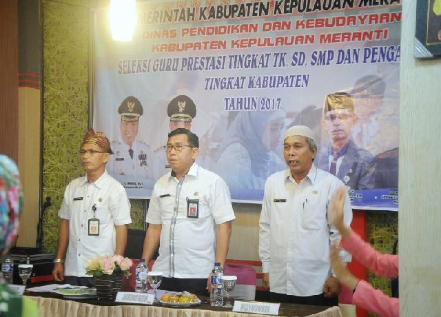 Dinas Pendidikan Gelar Seleksi Guru Berprestasi Serta Pengawas Se-Kabupaten Meranti