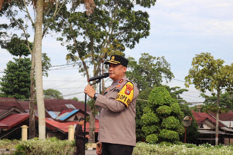 Kapolres Rohil Lepas Personel BKO Polda Riau Pasca Sukses Pengamanan Pilkada