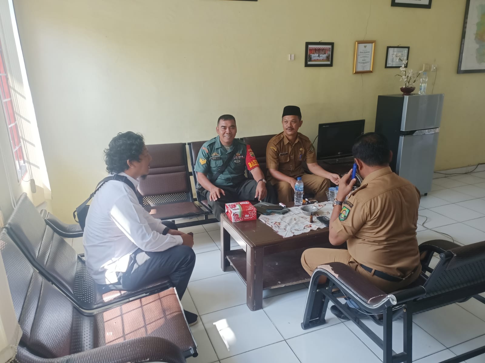 Polsek Kunto Darussalam Gelar Cooling System Pemilu dengan Camat dan Kades