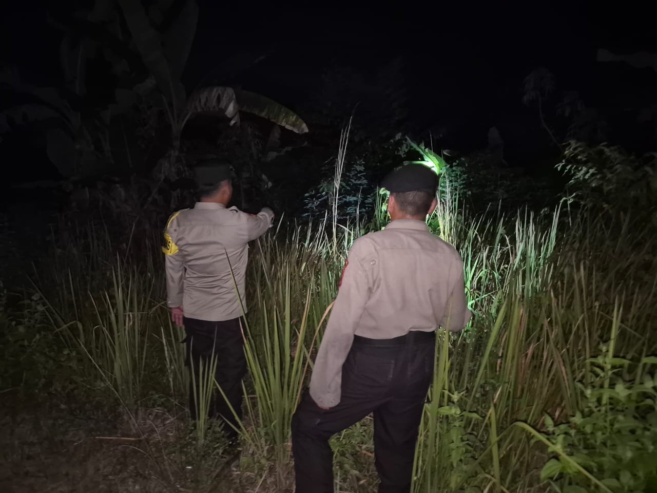 Antisipasi Karhutla, Polsek Tanah Putih Tanjung Melawan Gencarkan Patroli Malam