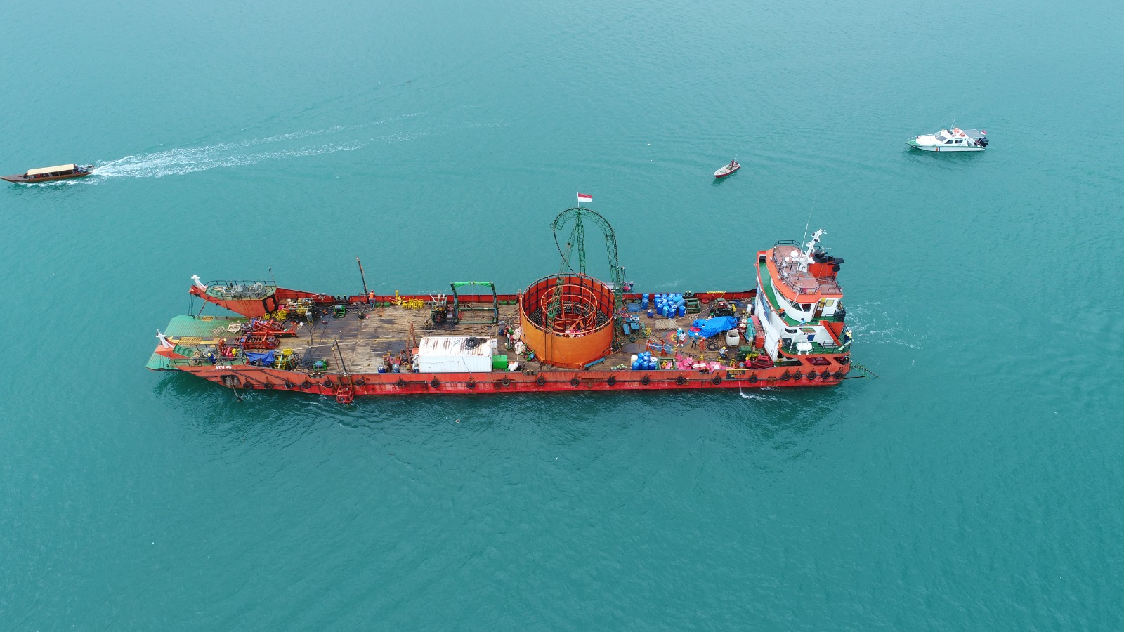 Saluran Kabel Laut Pulau Batam Sepanjang 1,16 kms Kini Terhubung