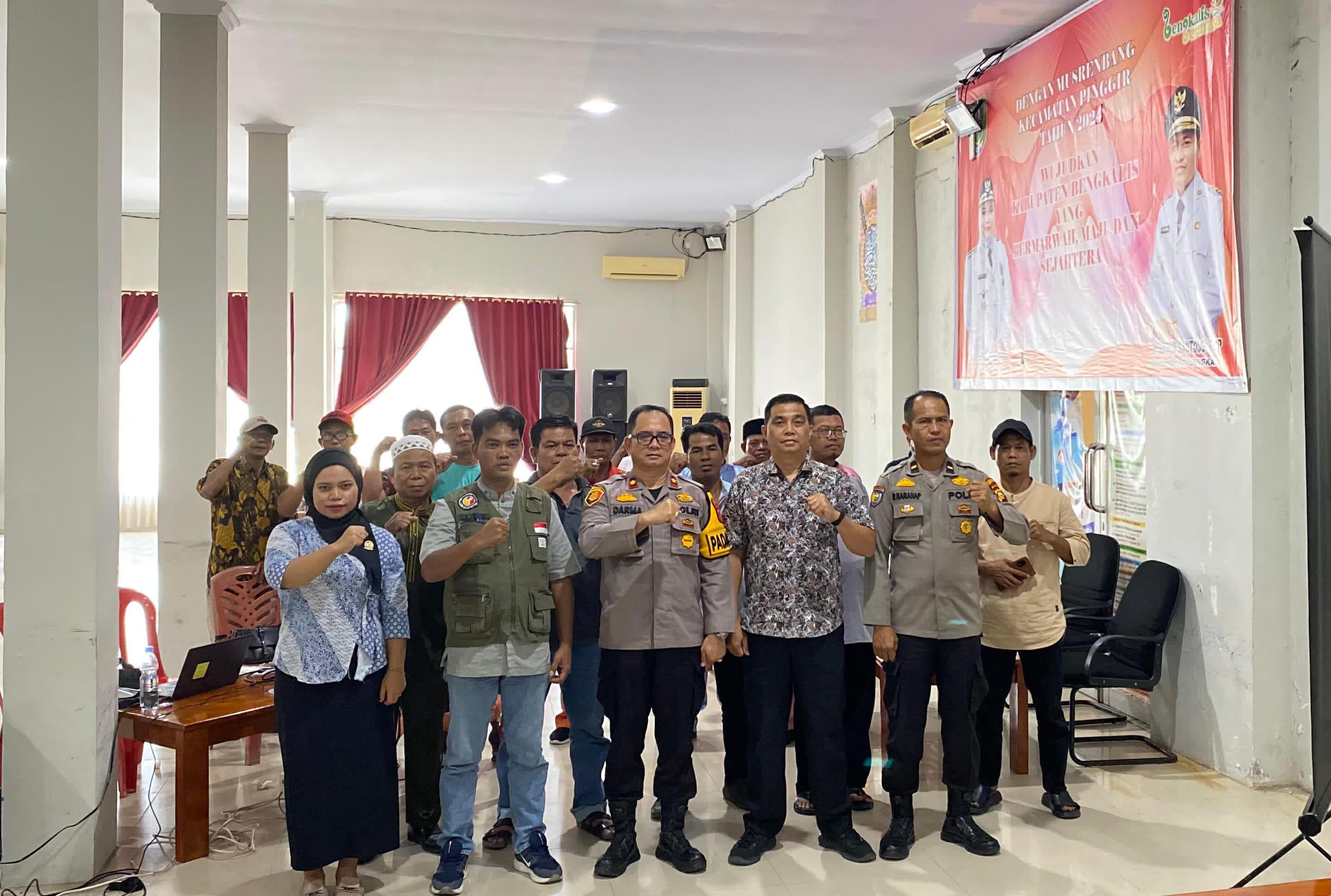 Kapolsek Pinggir Sampaikan Materi Tupoksi Polri dalam Sosialisasi Pilkada 2024