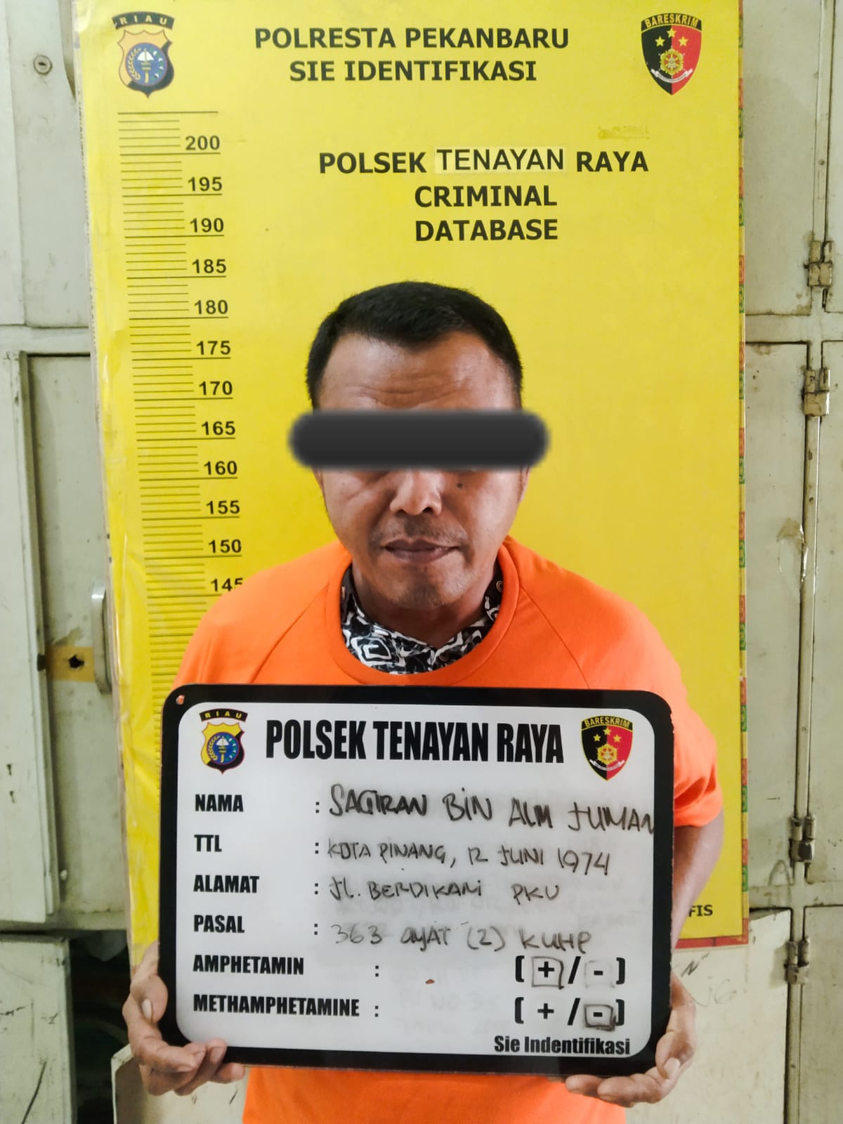 Nekat Mencuri di Kantor PNM Mekaar, Giran Ditangkap Polsek Tenayan Raya