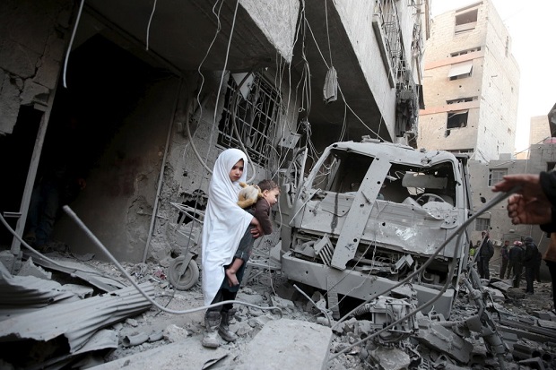 Gedung Putih: Bantai Sipil, Rusia Bom Ghouta Timur 20 Kali Sehari