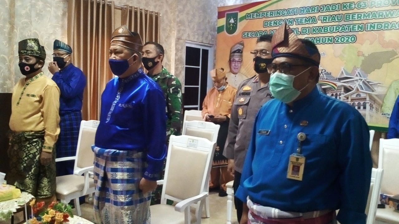 HUT Riau Ke-63, Pemkab Inhil Ikuti Rapat Paripurna Istimewa Secara Virtual