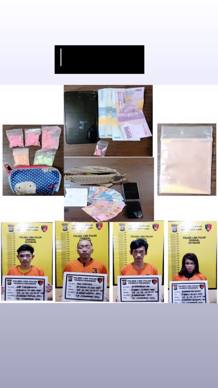 IRT Bandar Sabu Bersama 3 Kurir Ekstasi Dibekuk Ditempat Hiburan Malam.