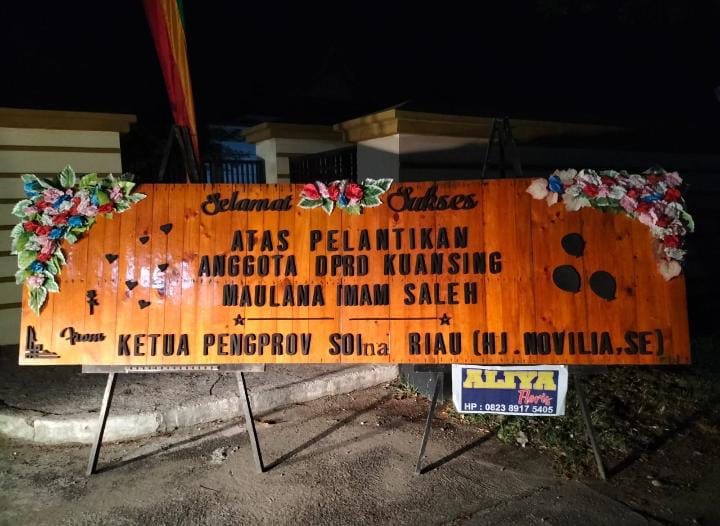 Ucapan Selamat Berjejer untuk Maulana Imam Shaleh di DPRD Kuantan Singingi