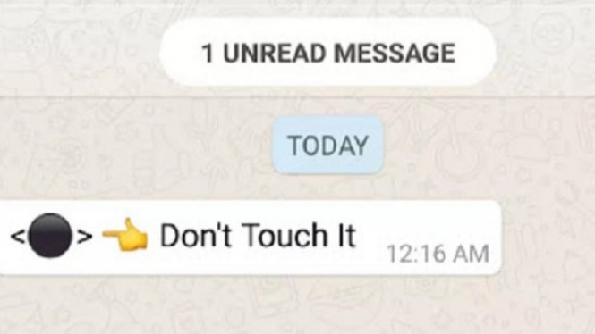 Jangan Sentuh Gambar Ini Pada Pesan WhatsApp