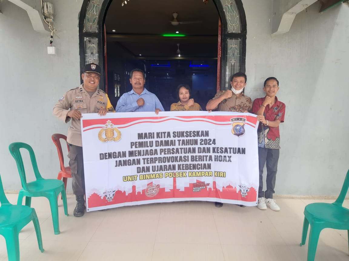 Kapolsek Kampar Kiri Terus Lakukan Cooling System Guna Menjaga Keamanan Pemilu 2024