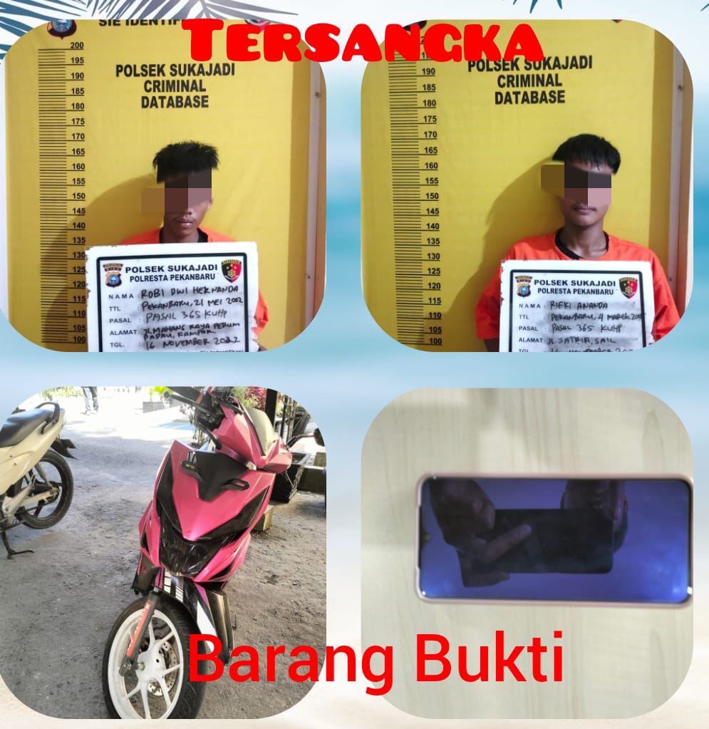 Gagal Beraksi, 2 Pelaku Jambret IRT Diringkus Polsek Sukajadi