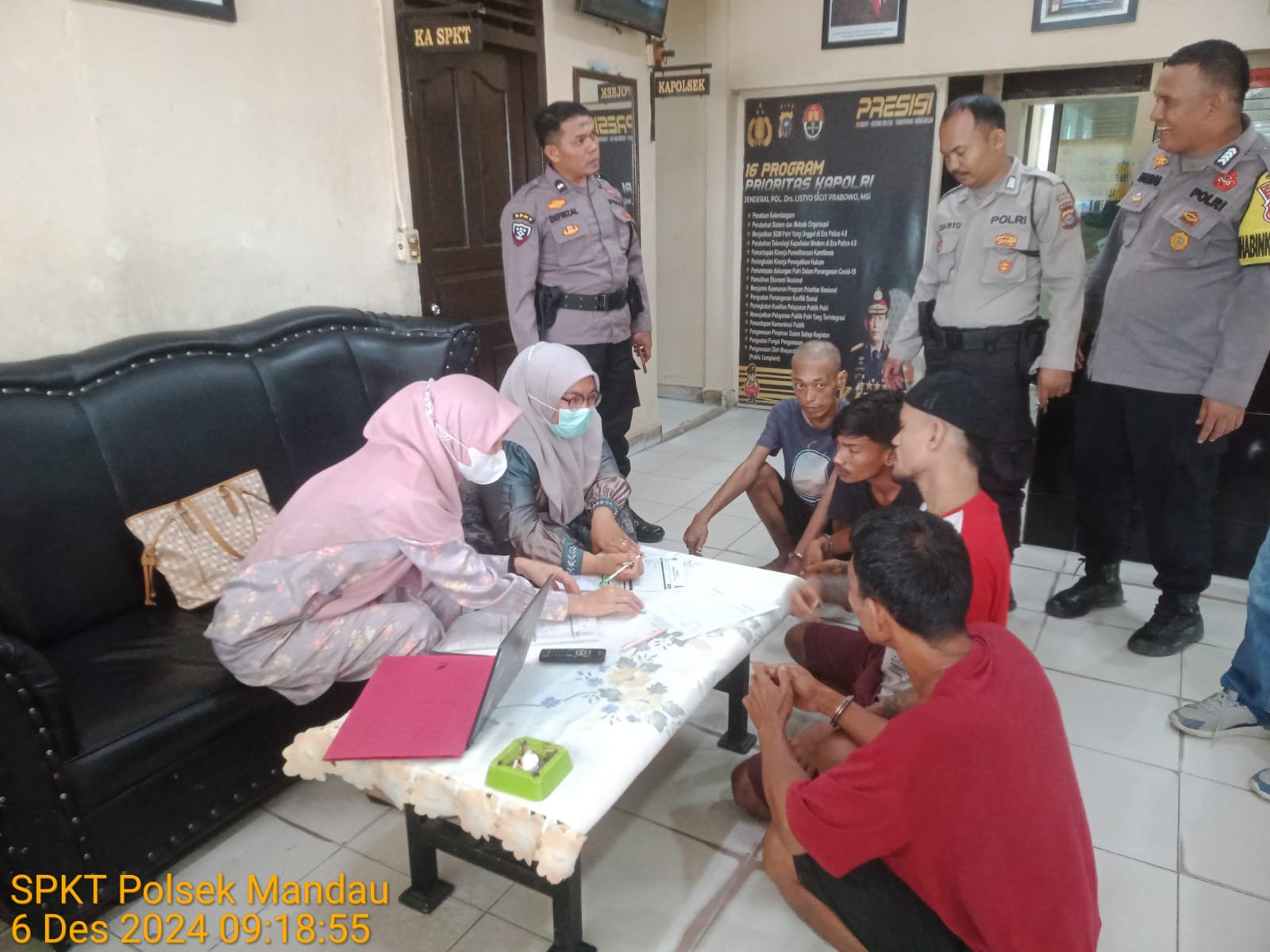 Polsek Mandau Lakukan Pemeriksaan HIV untuk Tahanan, Pastikan Kesehatan Selama Masa Penahanan