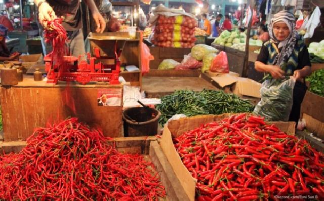Dijual Rp58.454/Kg, Harga Cabai Kian Pedas
