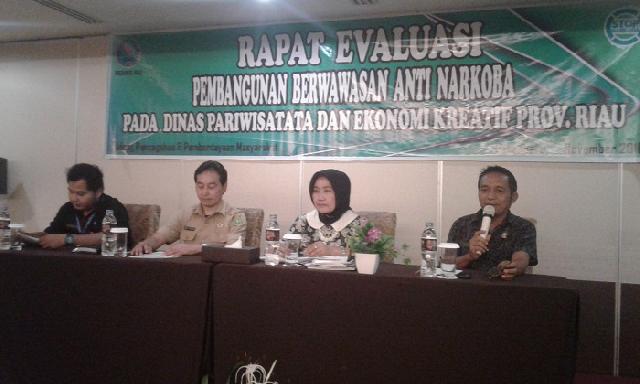 BNNP Evaluasi Pelaksanaan Kerjasama Dengan Dinas Pariwisata Riau