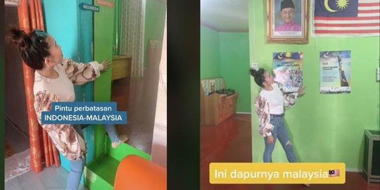 Rumah Unik, Ruang Tamu Di Indonesia Dapur Di Malaysia