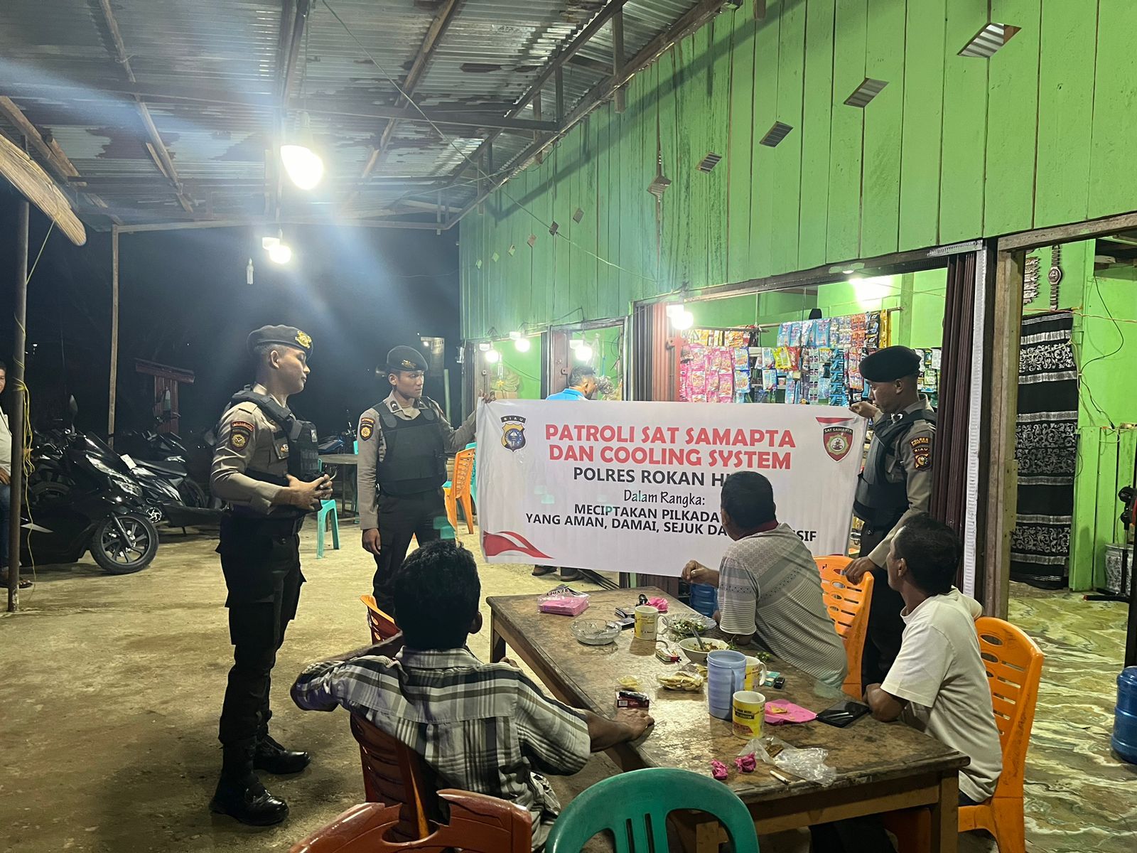 Satgas II Preventif OMP Polres Rohul Laksanakan Patroli Cooling System, Wujudkan Kamtibmas Selama Tahapan Pilkada