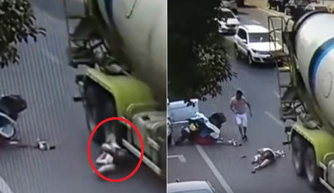 Mengerikan, Kepalanya Terlindas Truk Molen, Wanita Ini Selamat Berkat Helm