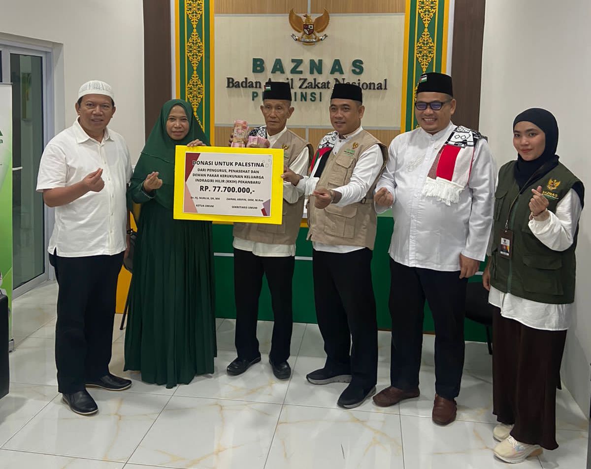 Donasi Rp77,7 Juta dari KKIH Pekanbaru untuk Membantu Rakyat Palestina