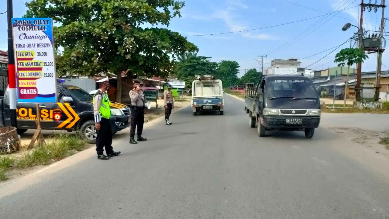 Gelar Penling, Polsek Pangkalan Kuras Imbau Warga Vaksinasi ke Puskesmas