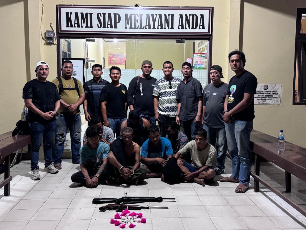 Polsek Seberida di Inhu Bekuk 7 Pencuri Sapi, Salah Satunya Anak Korban Sendiri