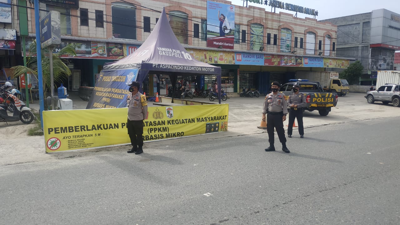 Tegakan Kedisplinan Masyarakat Terhadap Prokes, Polsek Pangkalan Kerinci Gelar Operasi Yustisi PPKM
