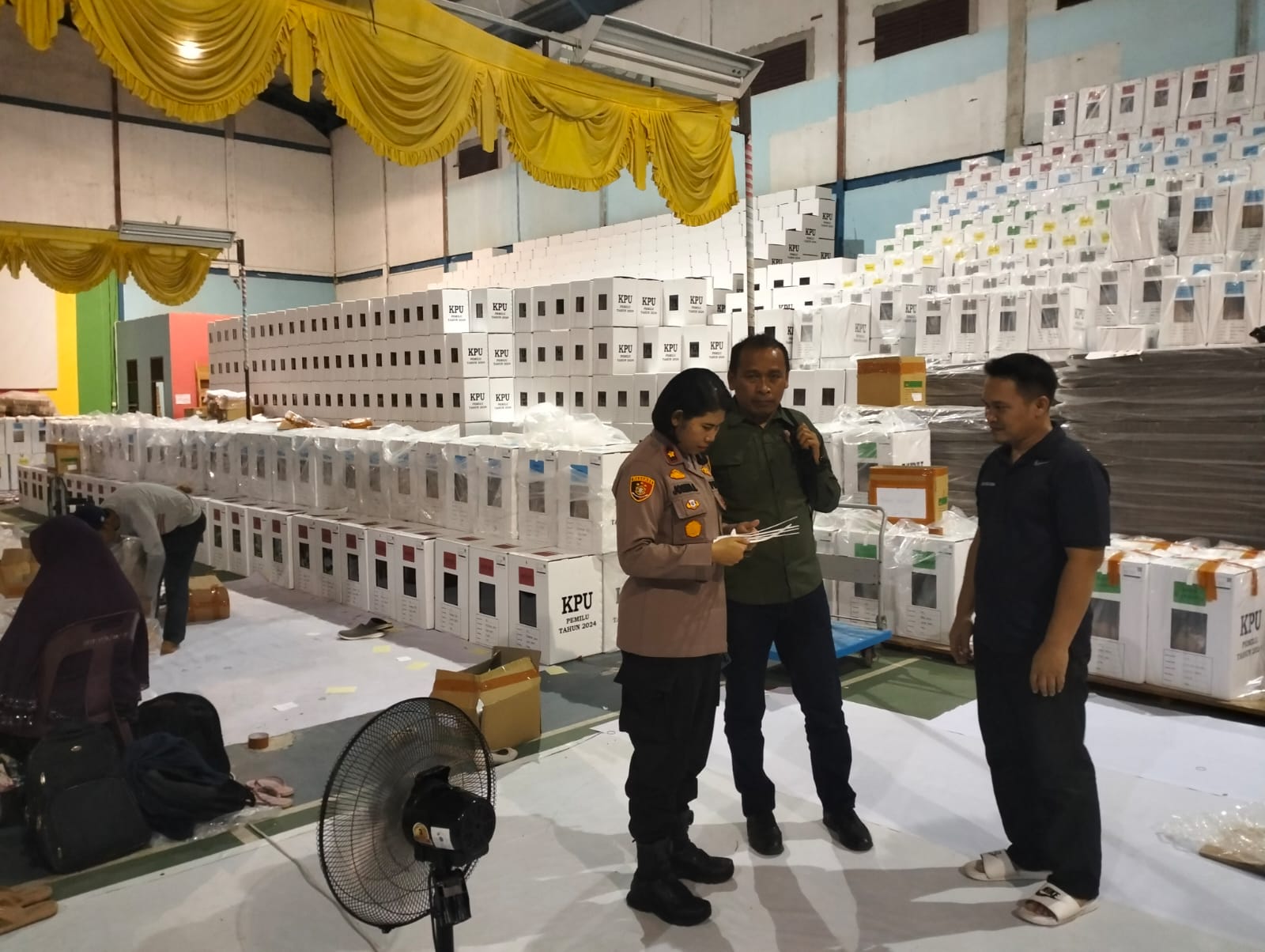 Wakapolres Dumai Minta Perketat Pengamanan Gudang Logistik KPU
