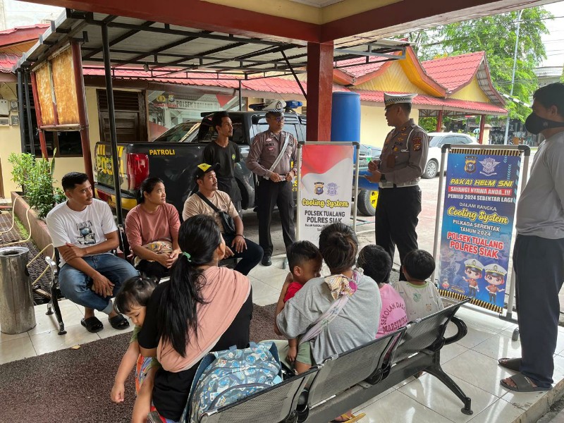 Unit Lantas Polsek Tualang Sosialisasi Keselamatan untuk Wujudkan Pilkada Damai 2024