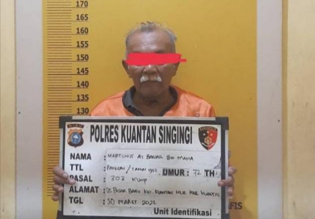 Jual Togel di Kedai Kopi, Pria Paruh Baya di Kuansing Dikerangkeng