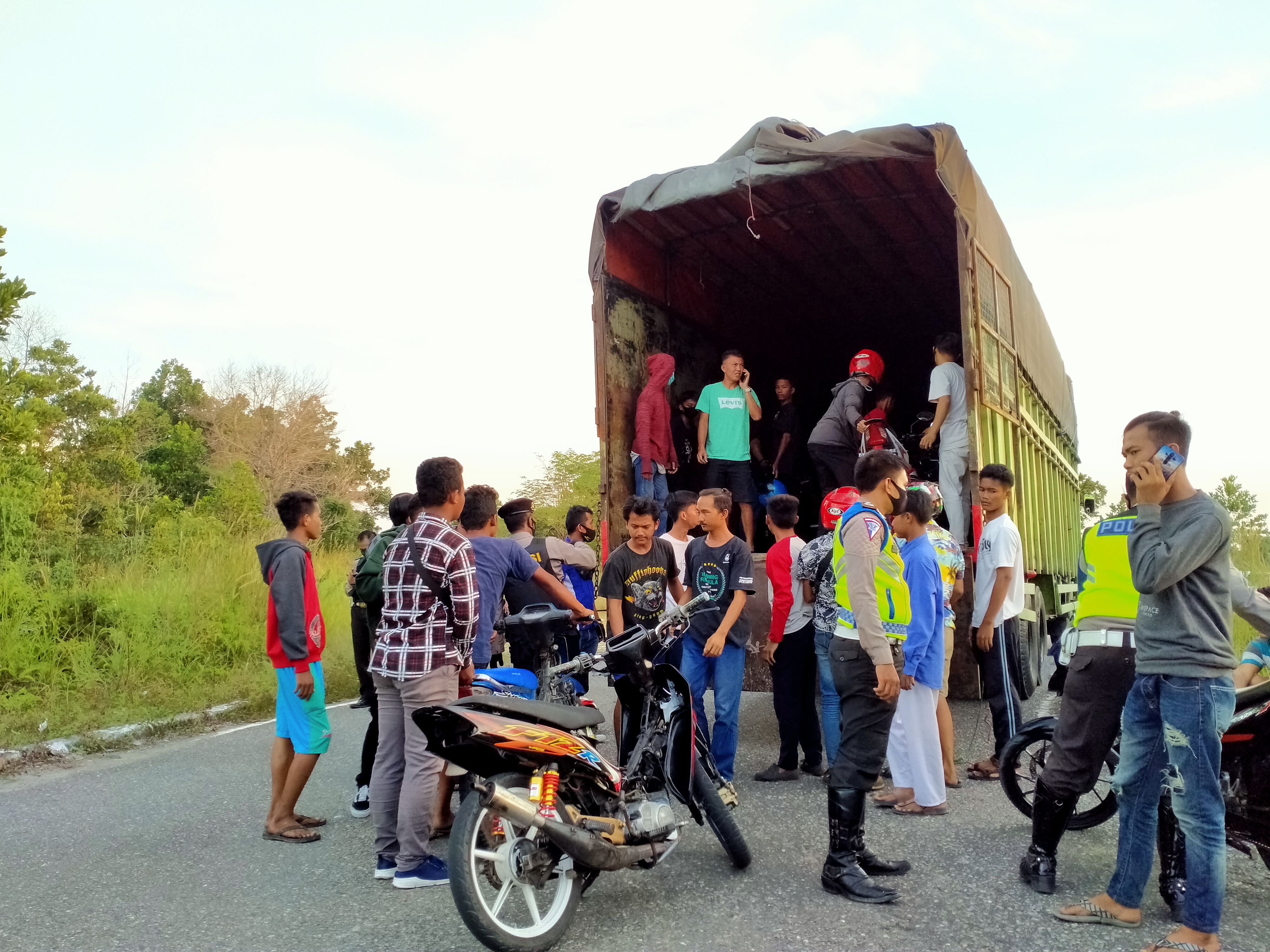 Sisir Stadion Utama Riau, Polsek Tampan Angkut 31 Roda Dua