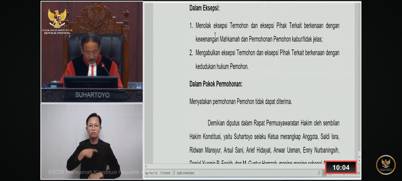 MK Tolak Gugatan Ferdiansyah-Soeparto dalam Sengketa Pilkada Dumai