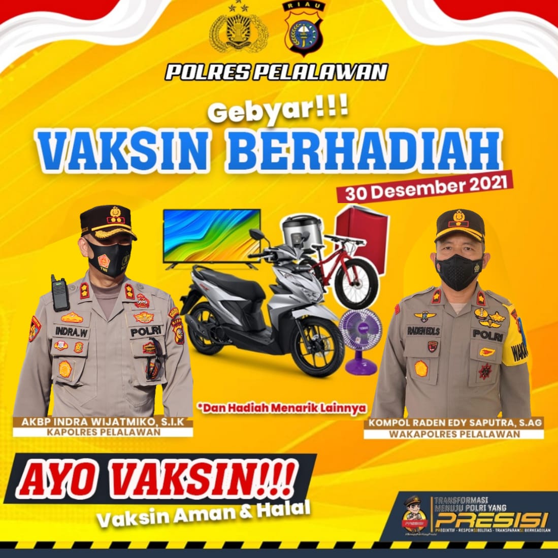 Jangan Lewatkan, Gebyar Vaksin Polres Pelalawan 'Banjir' Hadiah