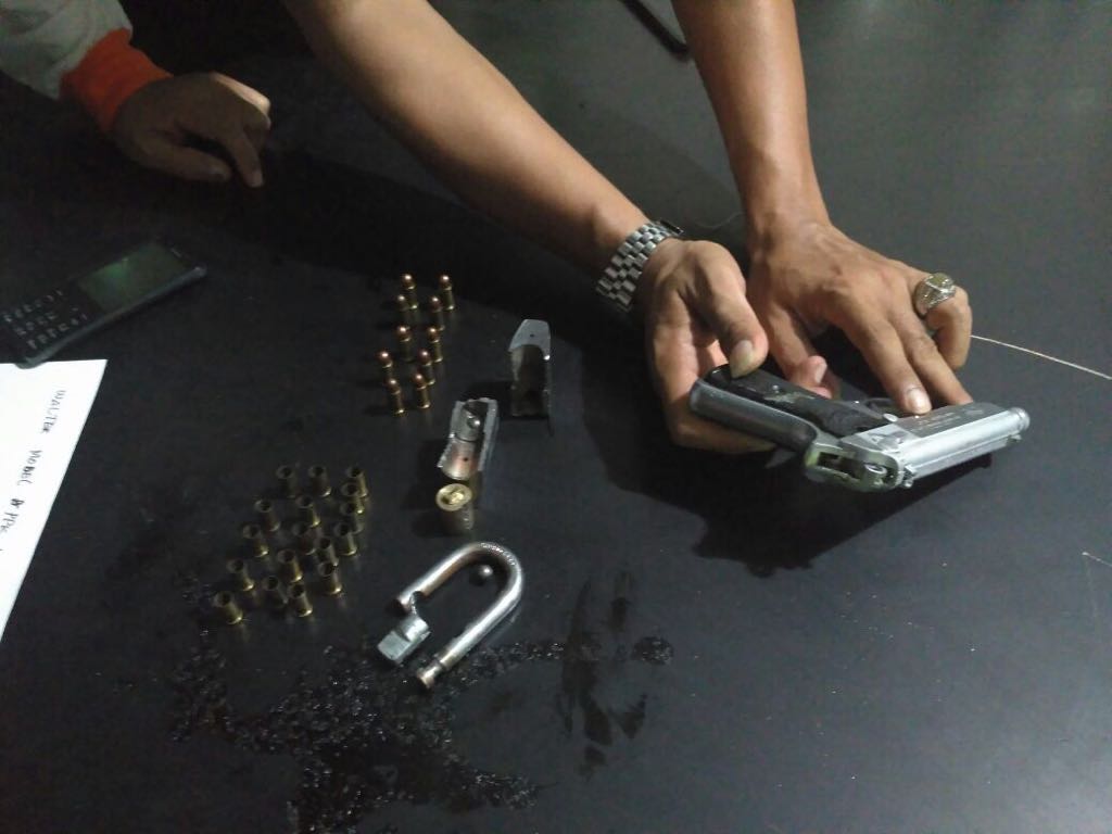 Dor Dor.. Tahanan Polres Inhu Todong Petugas Pakai Senpi