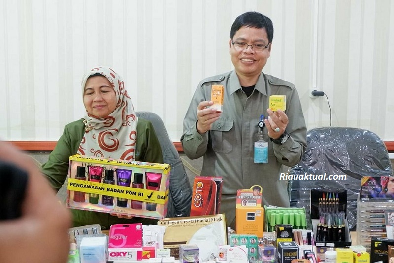 BBPOM Pekanbaru Sita Ribuan Kosmetik Mengandung Bahan Berbahaya yang Banyak di jual Online