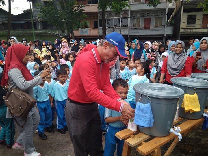 Wabup Resmikan Gerakan Cuci Tanggan di Meranti, Prilaku Hidup Sehat Harus ditanamkan Sejak Dini