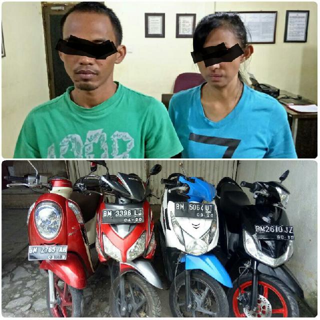 Suami Istri ini Sudah Mencuri 3 Sepeda Motor di Pekanbaru