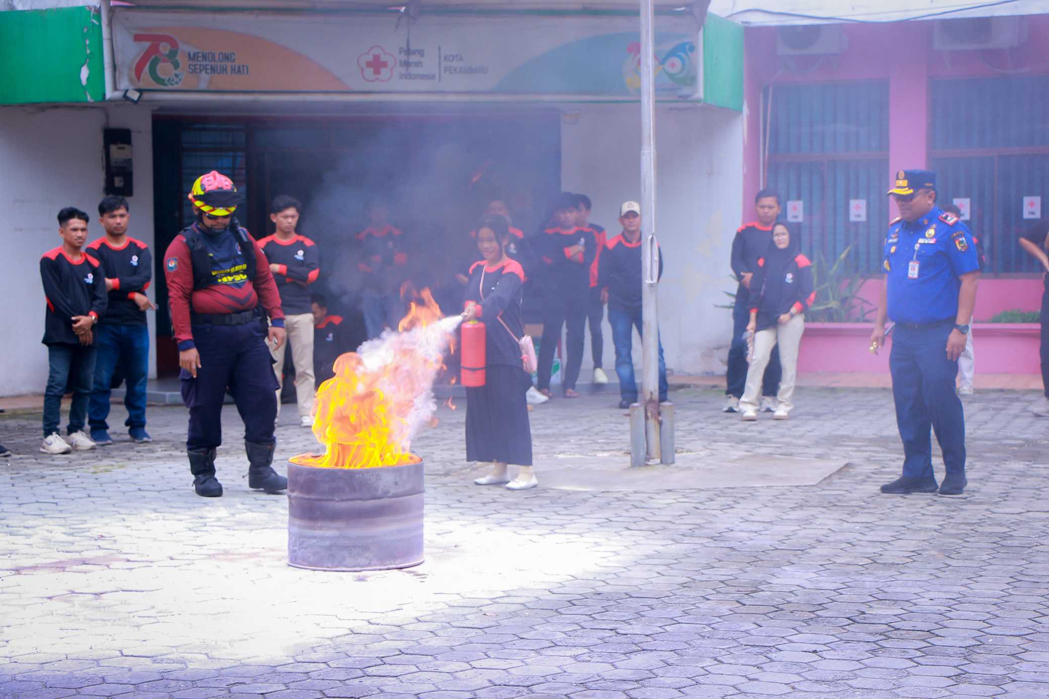 PMI Pekanbaru dan DPKP Gelar Pelatihan Pencegahan dan Penanggulangan Kebakaran
