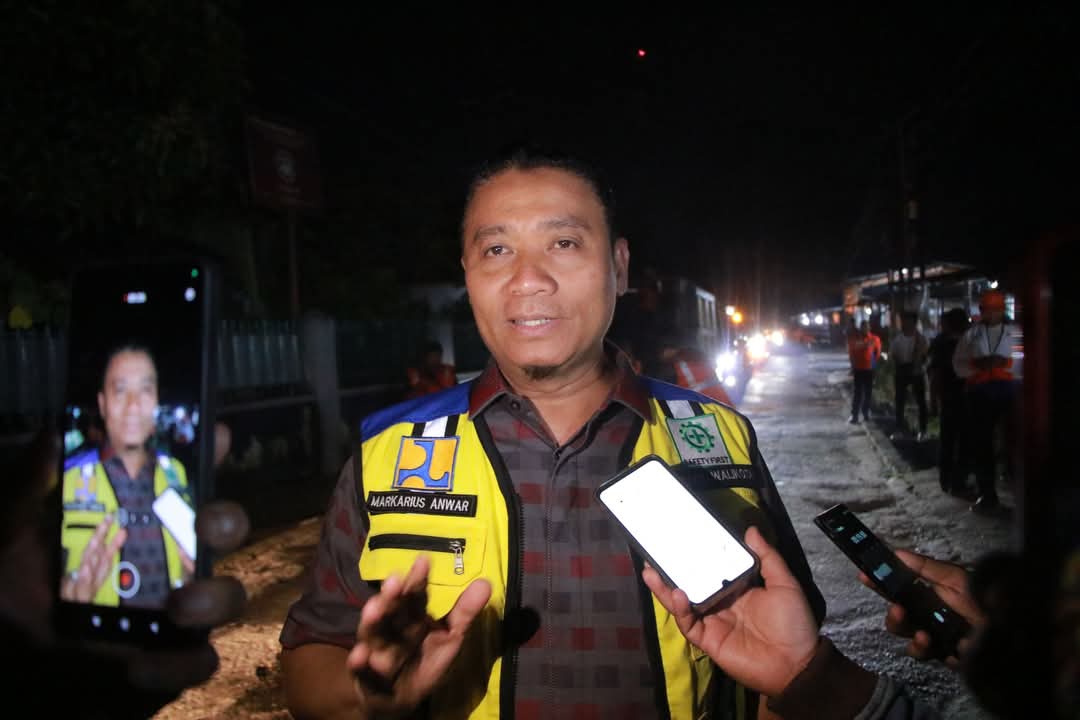Tambal Sulam Jalan Rusak di Pekanbaru Dikebut Jelang Lebaran