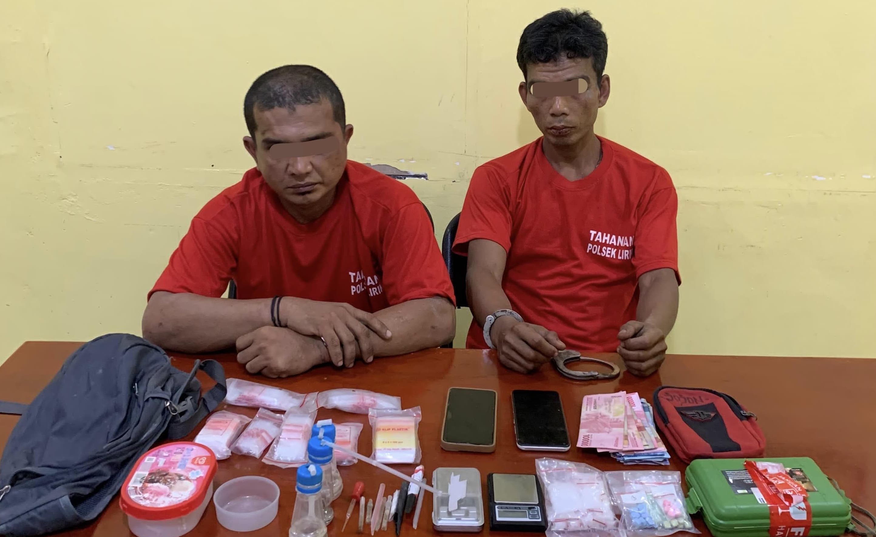 Polsek Lirik Bongkar Modus Baru Pengedar Narkoba di Kebun Sawit