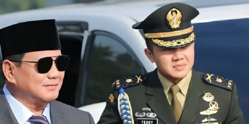 Mabes TNI AD Mutasi Ajudan Prabowo Mayor Teddy Indra Wijaya