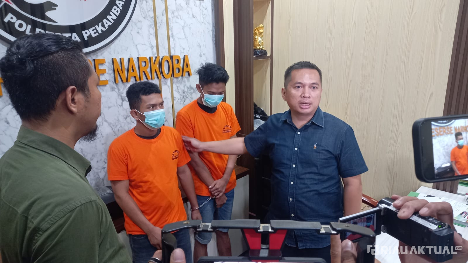 Satresnarkoba Polresta Pekanbaru Amankan Dua Pengedar di Pangeran Hidayat