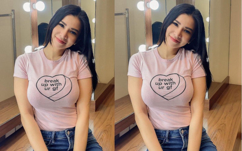 Lima Gaya Maria Vania Pakai Kaos Ketat Banjir Gombalan Netizen