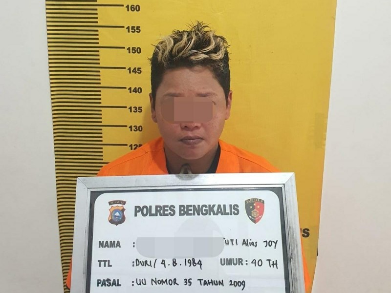 Polres Bengkalis Tangkap Perempuan Bandar Sabu di Mandau, 27,98 Gram Sabu Diamankan